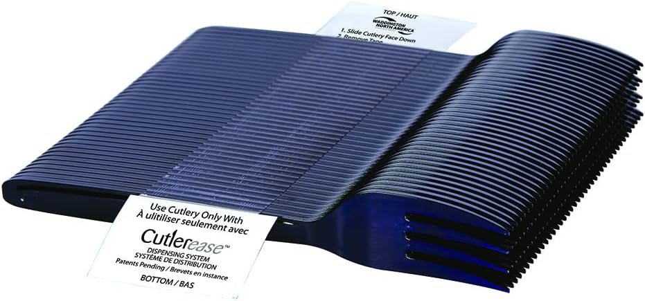 WNA Cutlerease Black Plastic Fork Refill, Bulk Pack of 960 Forks, For Use With Cutlerease Dispensing System, Polystyrene Disposable Cutlery, Made in the USA