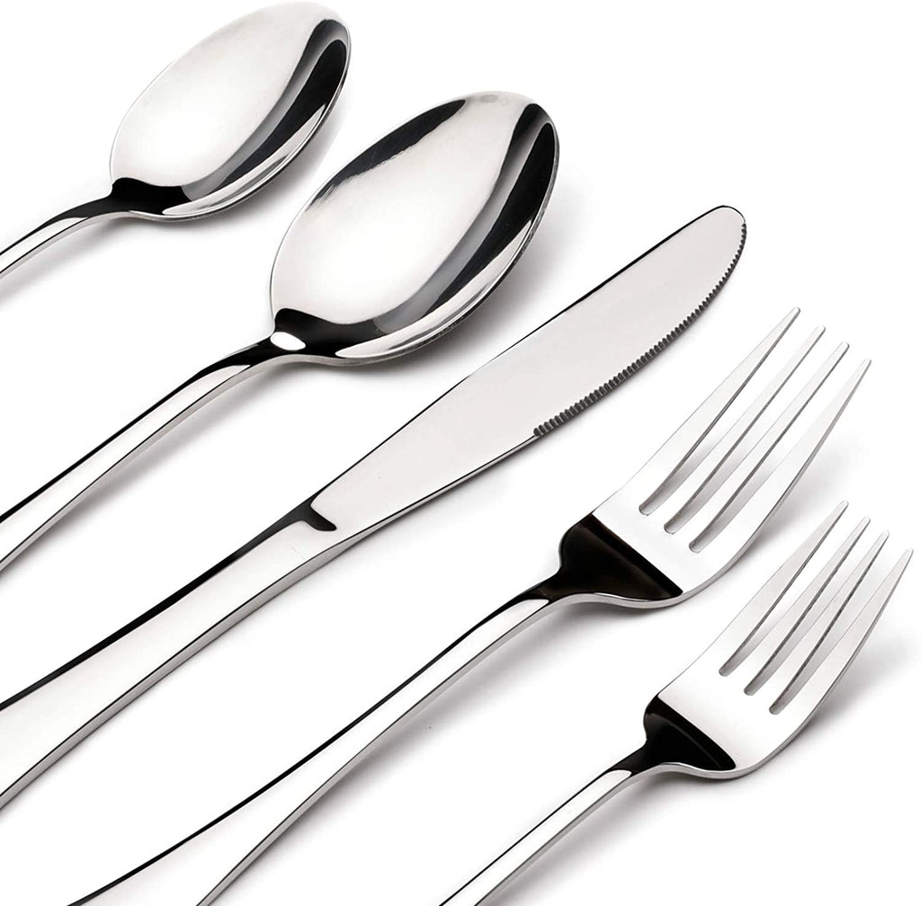 Heavy Duty Silverware Set for 8, Stainless Steel Flatware Cutlery Set