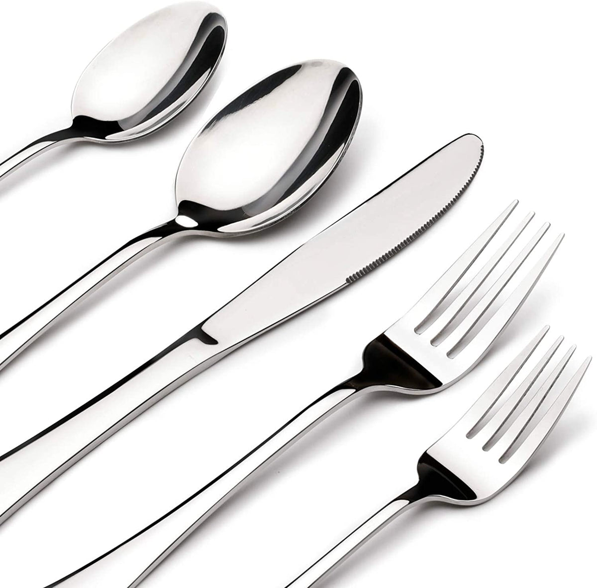Heavy Duty Silverware Set for 8, Stainless Steel Flatware Cutlery Set