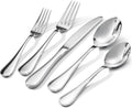 48 Piece Silverware Set for 8 with Steak Knives, 18/10 Stainless Steel