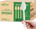 BEIDOU-PAC 250 Count Compostable Disposable Non Plastic Silverware, Heavy Duty Biodegradable Forks Spoons Knives Cutlery Set, Eco Friendly Recyclable Flatware Utensils for Party Wedding Daily Use