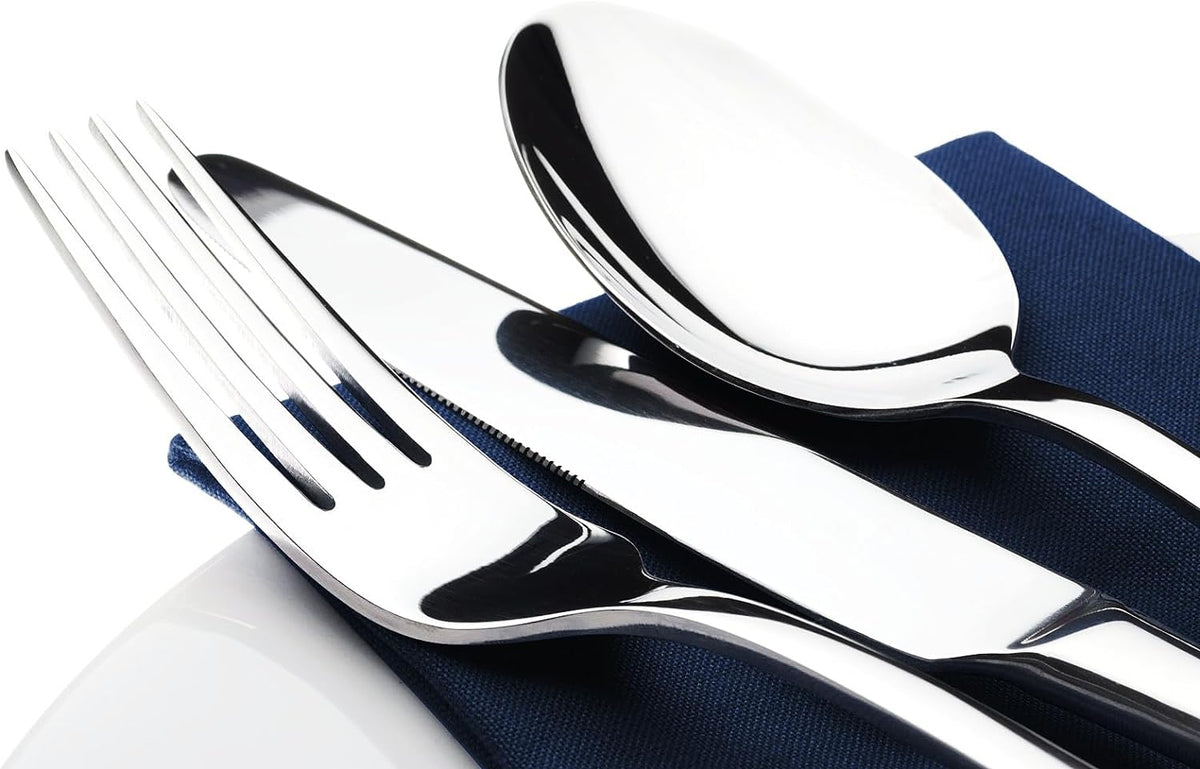 Silverware Set for 12 with Serving Utensil,Stainless Steel Flatware Cutlery