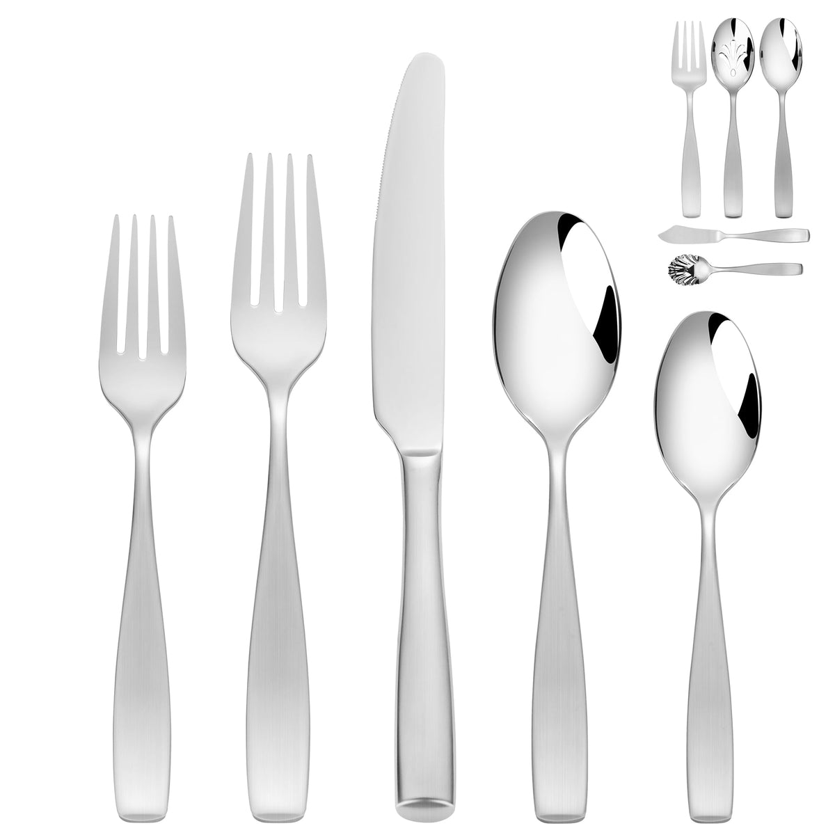 60 Piece Silverware Set for 12, 18/10 Stainless Steel Heavy Flatware Set