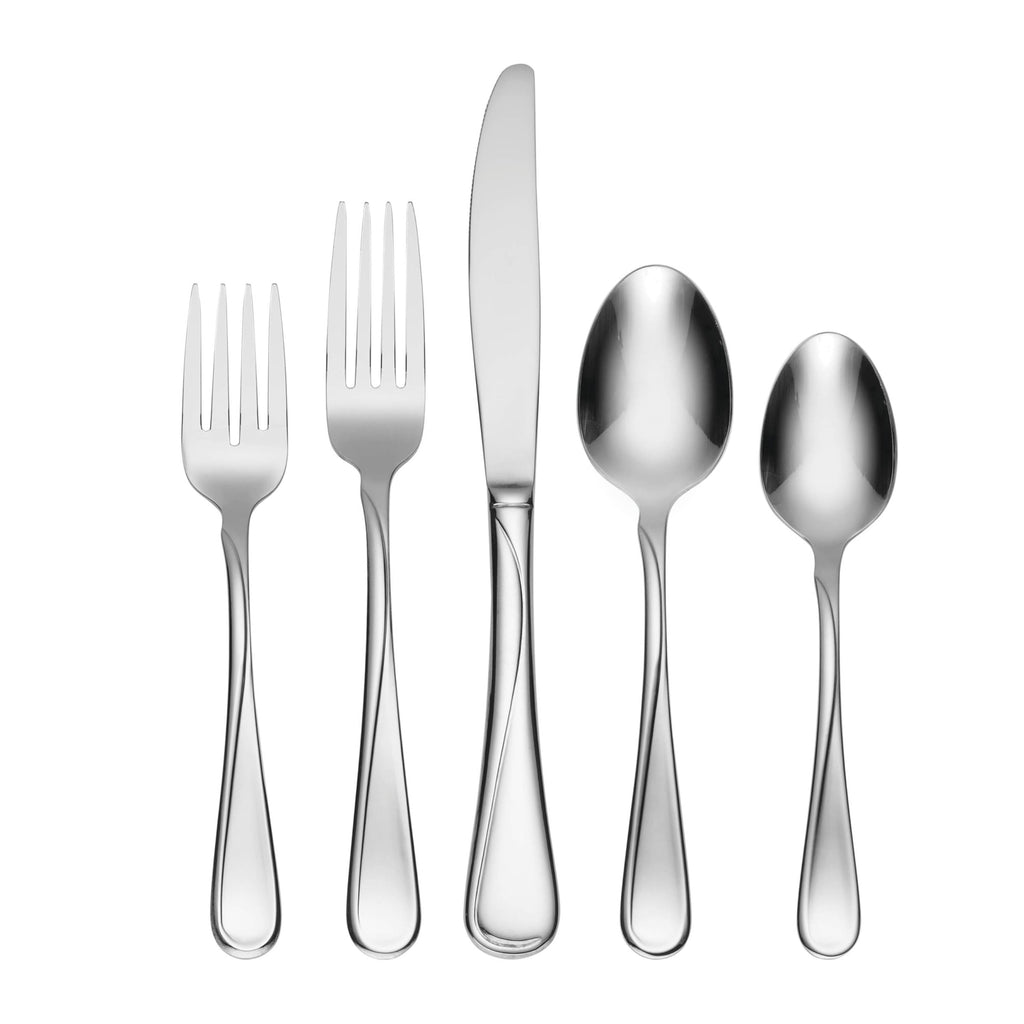 Oneida Flatware Flight Silver 18/0 Silverware Set for 12, (65-Piece)