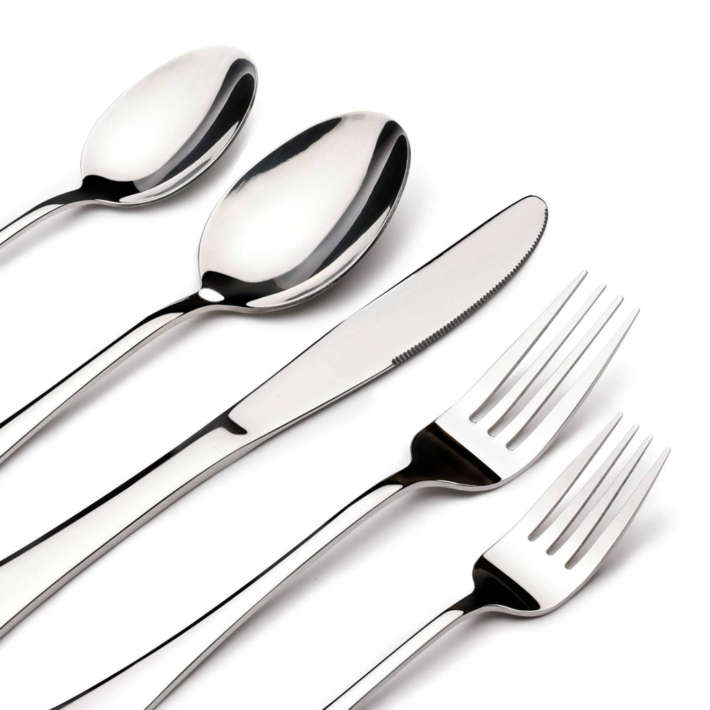 Heavy Duty Silverware Set for 8, Stainless Steel Flatware Cutlery Set