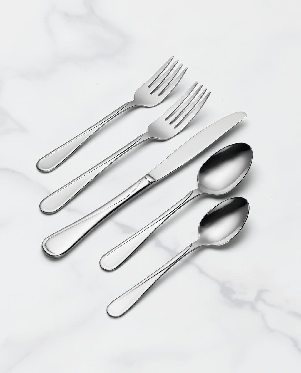 Oneida Flatware Flight Silver 18/0 Silverware Set for 12, (65-Piece)