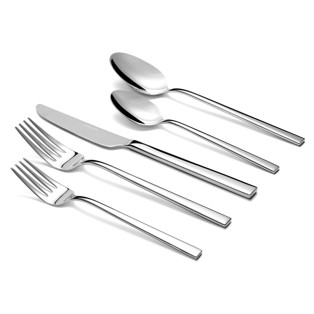 20-Piece Durable 18/10 Silverware Set, Stainless Steel Flatware
