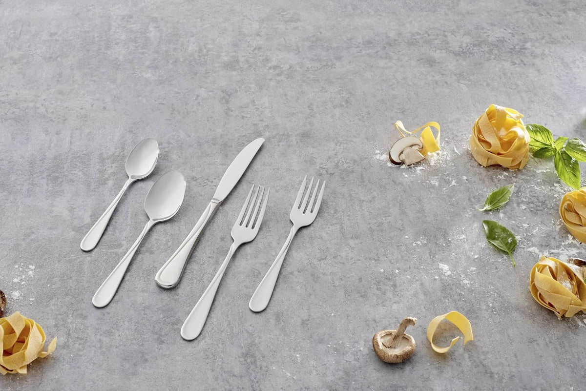 Oneida Flatware Flight Silver 18/0 Silverware Set for 12, (65-Piece)