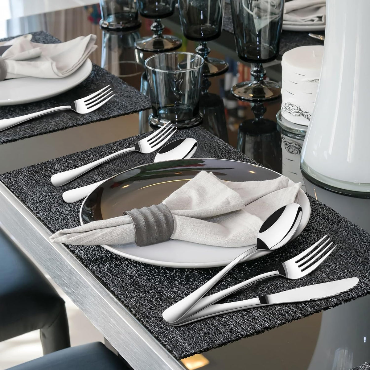 Silverware Set for 12,60 Piece Stainless Steel Flatware Utensil Cutlery Set